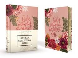 Niv Artisan Collection Bible Cloth Over Board Pink Floral