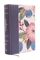 Niv The Womans Study Bible Cloth Over Board Blue Floral
