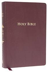 Kjv Study Bible Large Print Bonded Leather Burgundy Red
