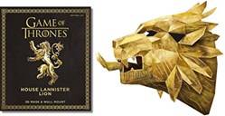 Game Of Thrones House Lannister Lion - 3d Mask & Wall Mount