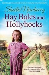 Hay Bales And Hollyhocks