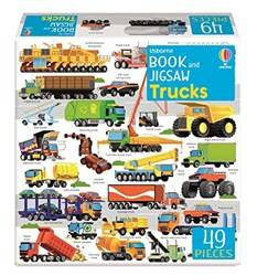 Usborne Book And Jigsaw Trucks
